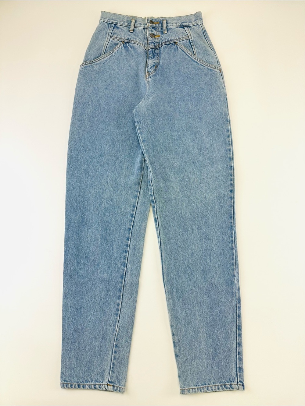Y2K GAP High Waisted Mom Jeans XS Light Wash Retro Denim 100% Cotton Retro